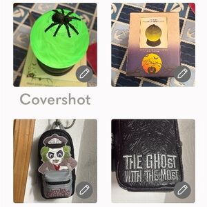 Beetlejuice loungefly/the👻with the most mini bag+🕷️🔮💚💨Smoke Spider Ball🖤NIB